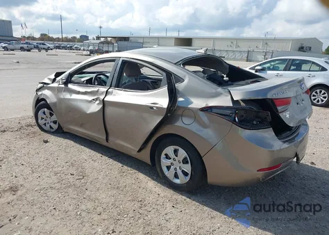 2016 Hyundai Elantra Se from USA, damaged, VIN 5NPDH4AE2GH759032